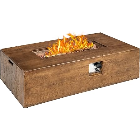 Amazon.com: Giantex Gas Fire Pit Table - 50,000 BTU Outdoor Propane ...