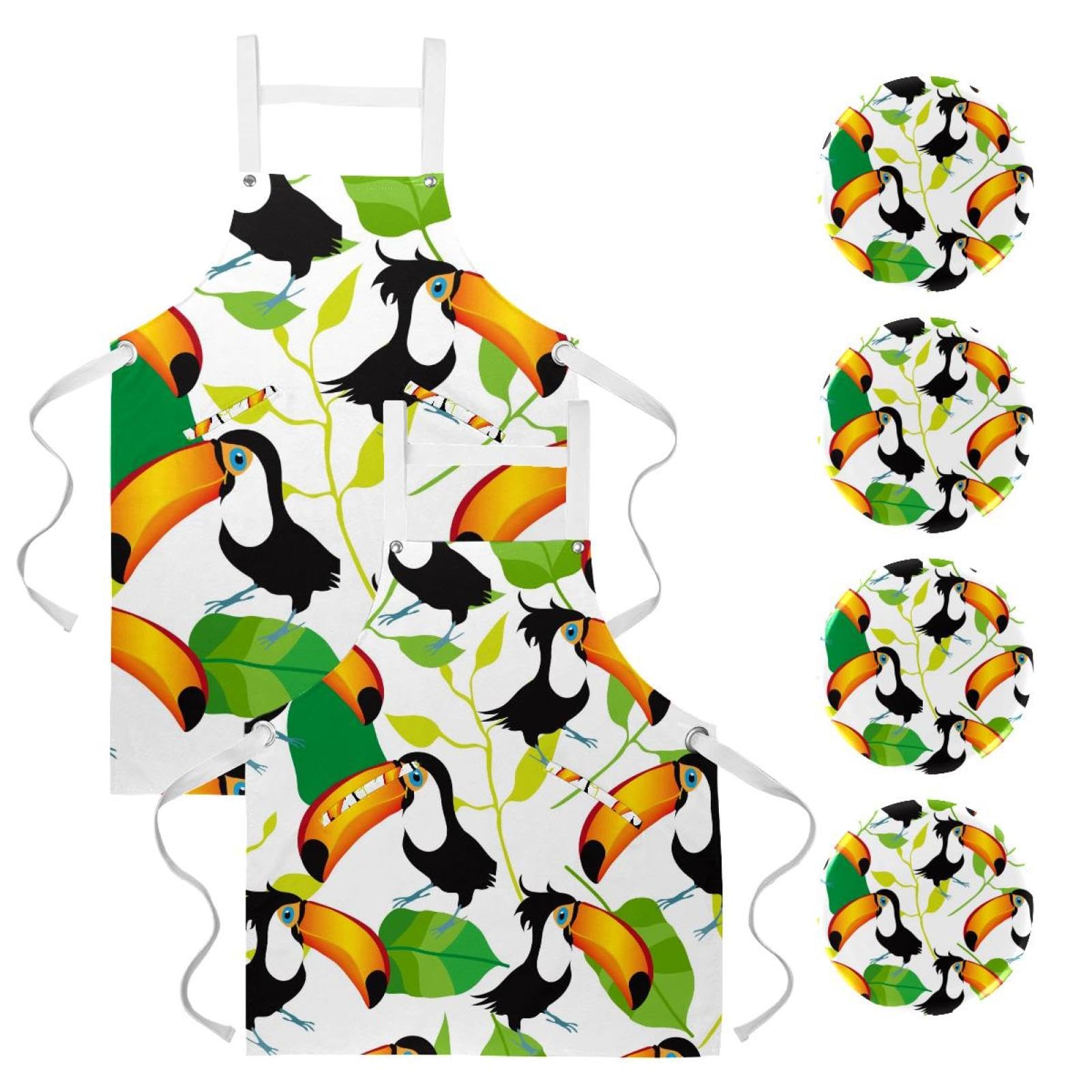 Tablier de serveuse multicolore pour le service en restaurant et le bistrot