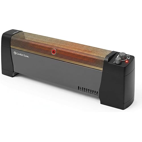 COMFORT ZONE Convection Baseboard Space Heater with Manual Thermostat