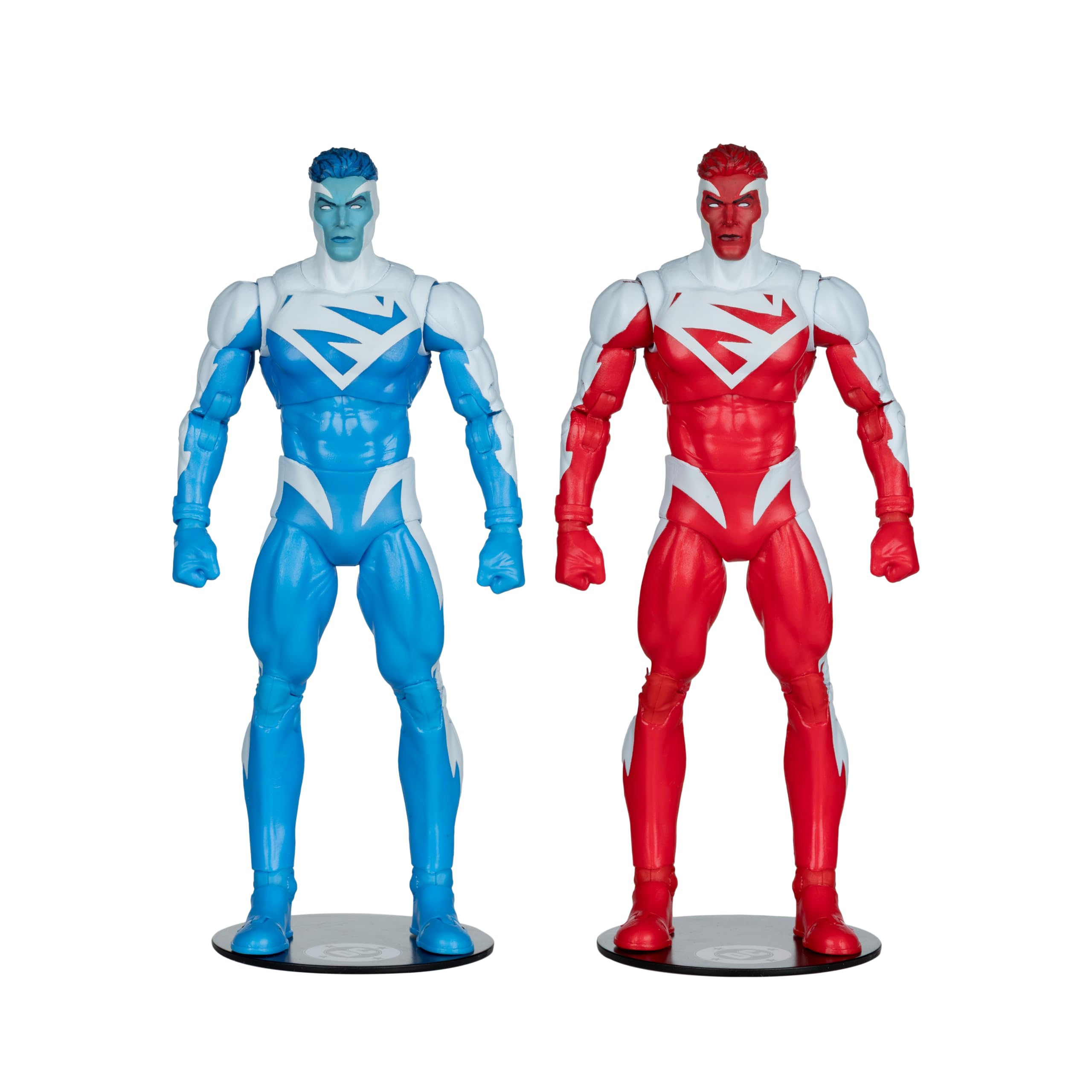McFarlane DC Collector Edition figurki akcji, zestaw 2 sztuk, #7 Superman Red vs Superman Blue (złote etykiety)