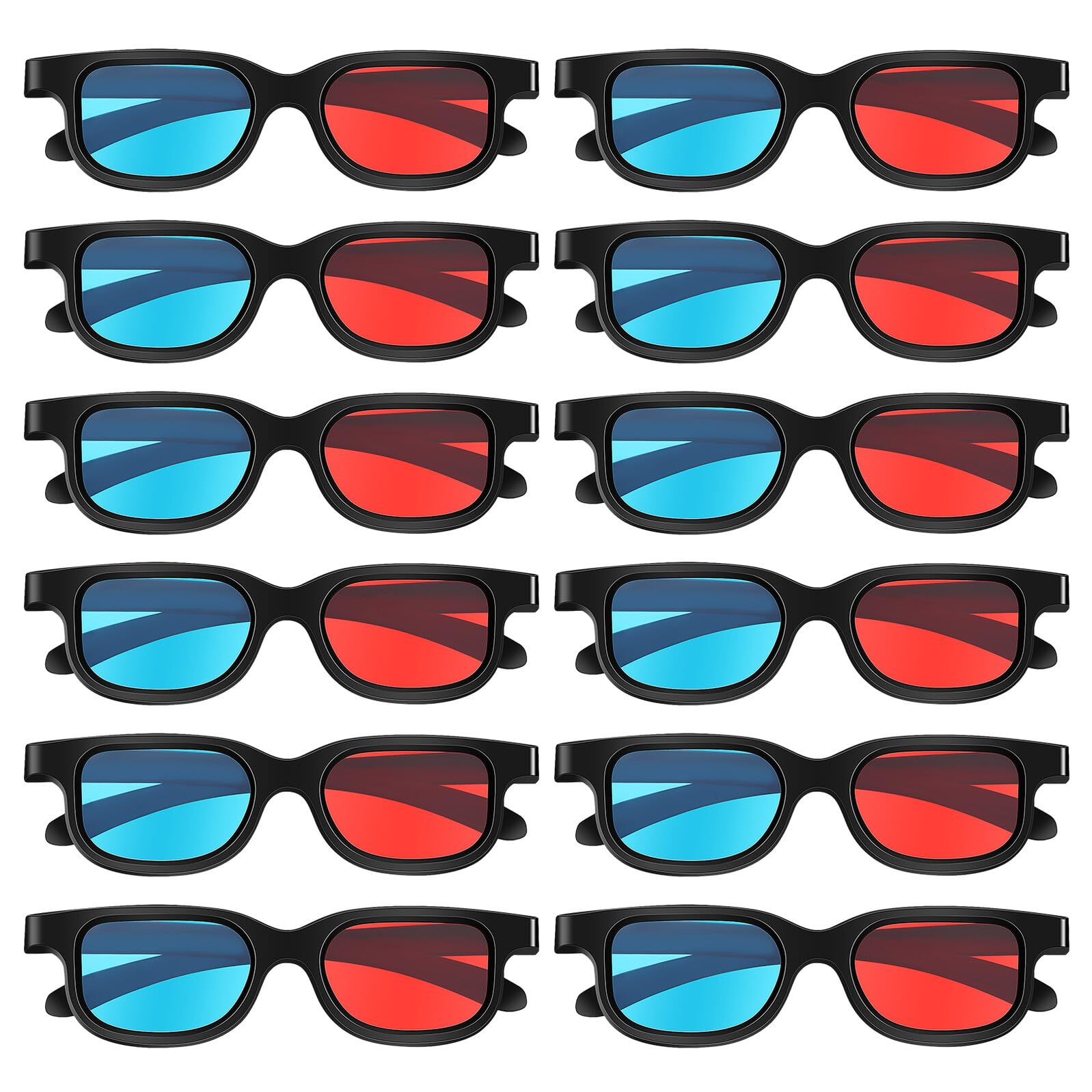 Occhiali 3d Rosso Blu in Abs-pe, 30 Pezzi per Cinema