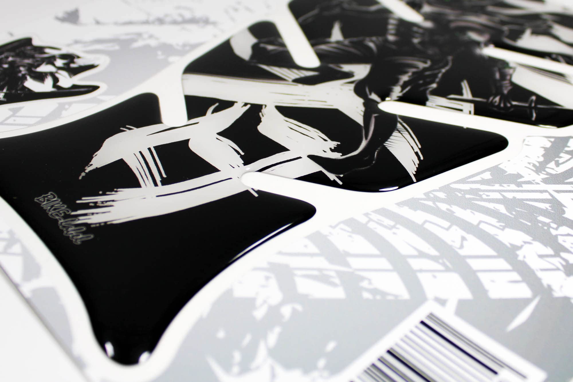 BIKE-label Adesivo per serbatoio 3D per moto, protezione del serbatoio, Ninja Verde Fiamme X507150