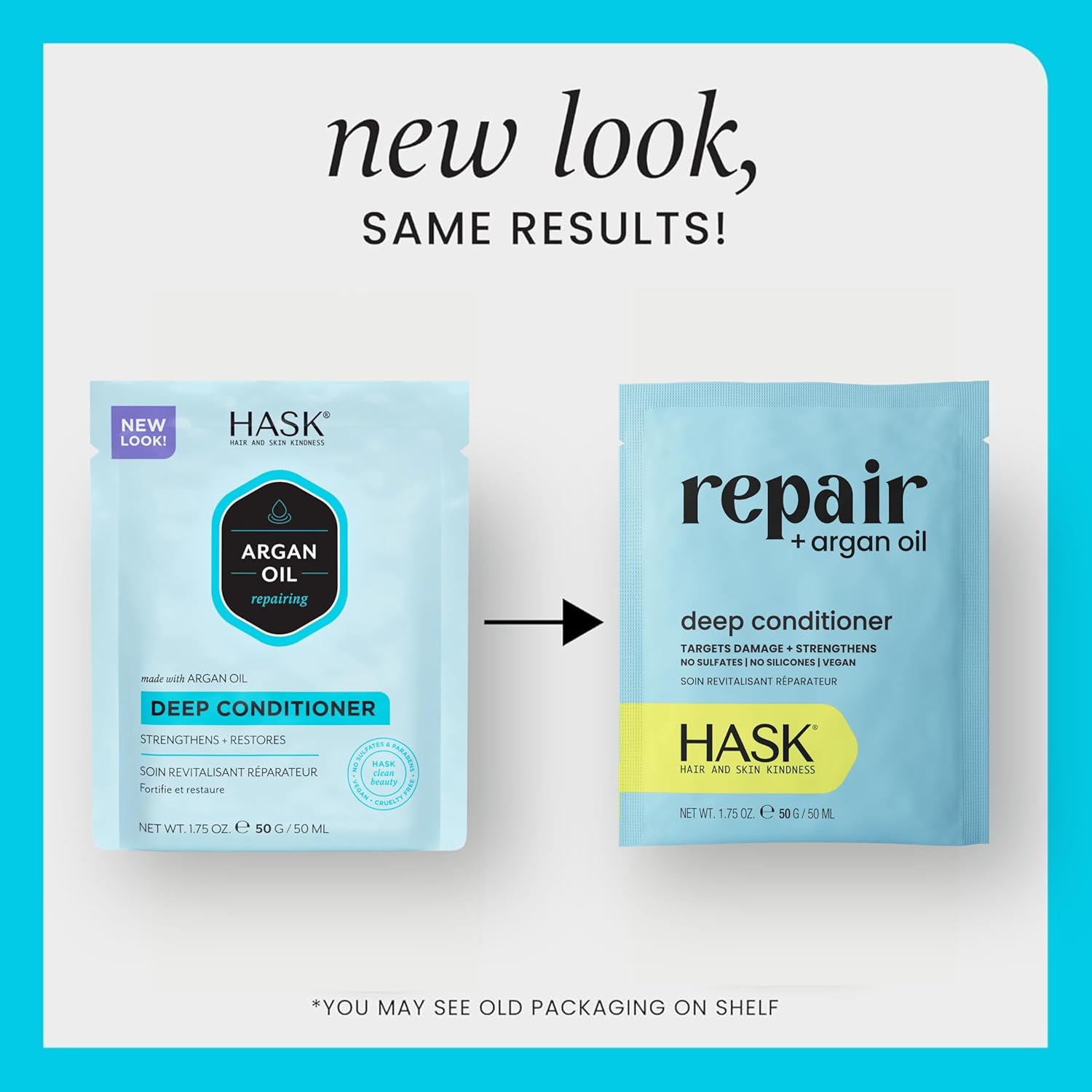 HASK ARGAN OIL Repairing Deep Conditioner Treatments for all hair types, color safe, gluten free, sulfate free, paraben free - Pack of 6 - Image 3