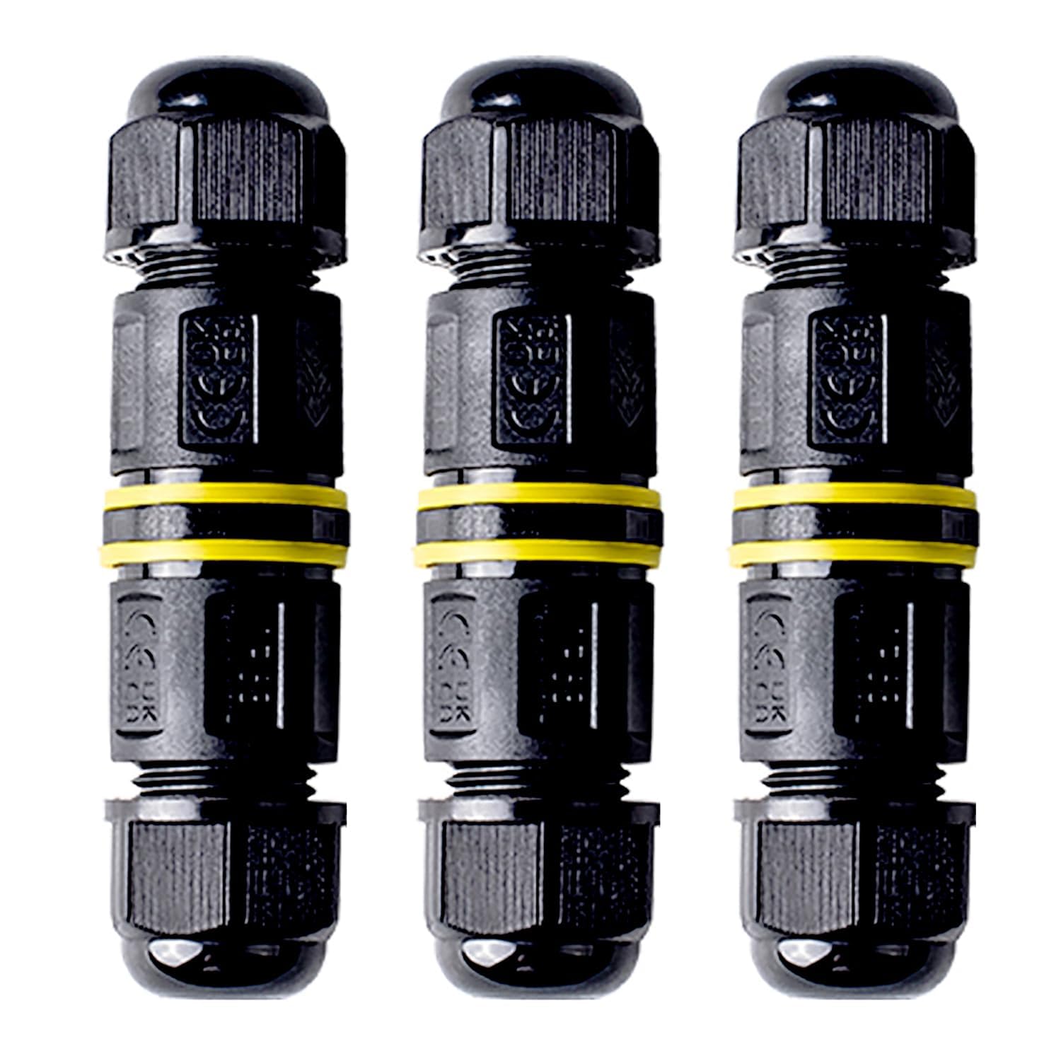 PERSENTU 3Pcs Waterproof Cable Connector