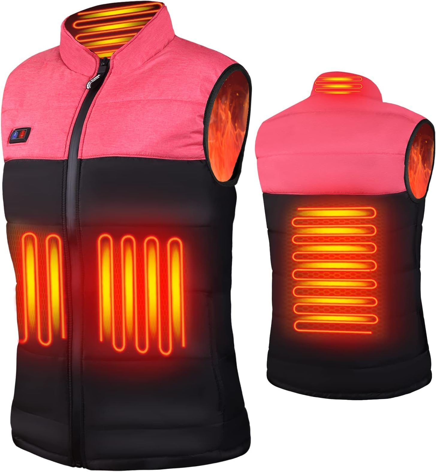 Gilet Riscaldante Donna in Pile Morbido USB, 11 Zone, 3 Livelli di Calore