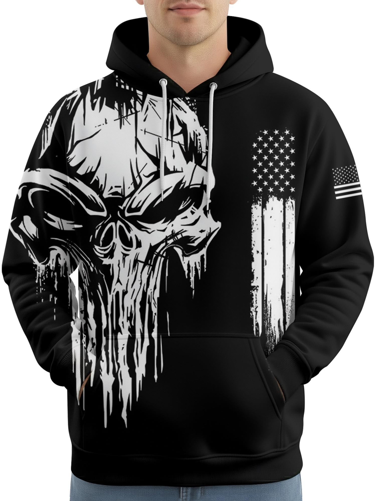 PAGYMO Graphic Hoodies for Men Funny Novelty Pullover Hooded Sweatshirt