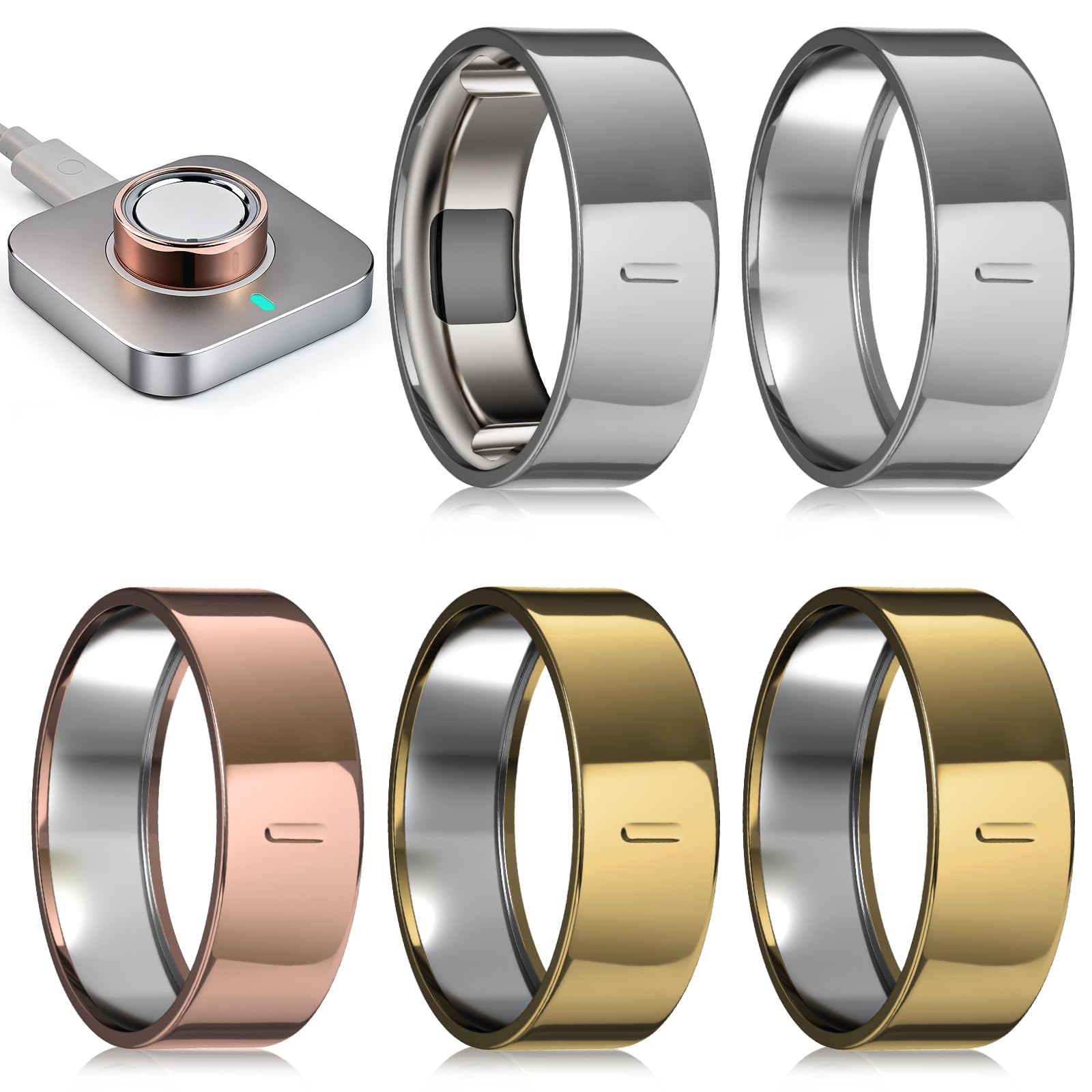 sylacor 5 Pack Ring Cover Compatible with Oura Ring Gen 4/Gen 3 Horizon Heritage, Anti-Scratch TPU Protector Accessories for Women Men, NOT for Oura Ring 4 Ceramic/Ring 5