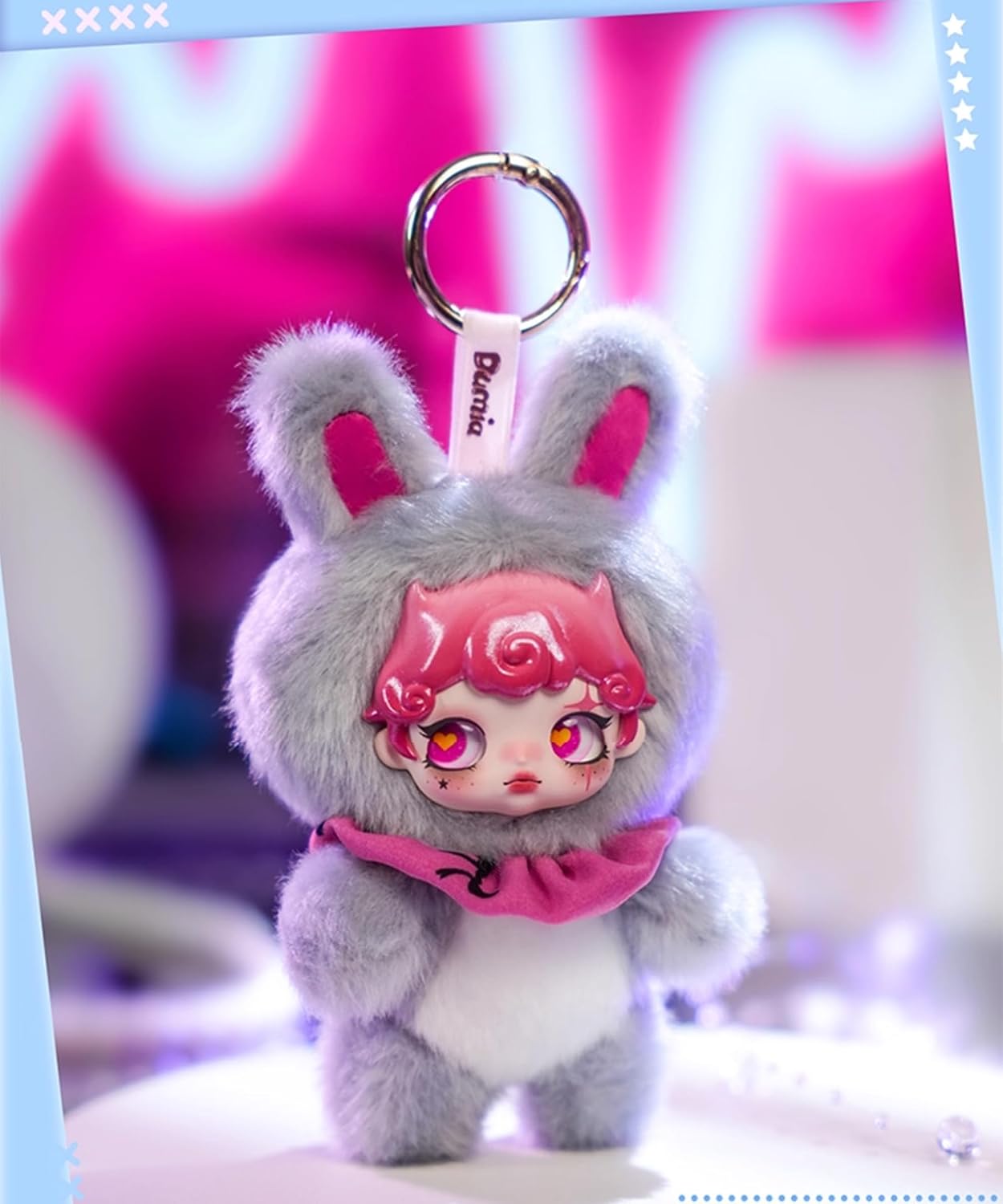 CALEMBOU Plush Blind Box, Cute Dumia Heartbeat Secret Language Series Soft Stuffed Vinyl Plush Blind Box Keychain, Kawaii Mystery Bag Charms Collectible for Birthday Christmas