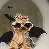 Vista 3 de 24 unids/12 pares de lazos para el pelo de perro para mascotas, diseños de Halloween, lazos de aseo para cachorros, accesorios para el cabello