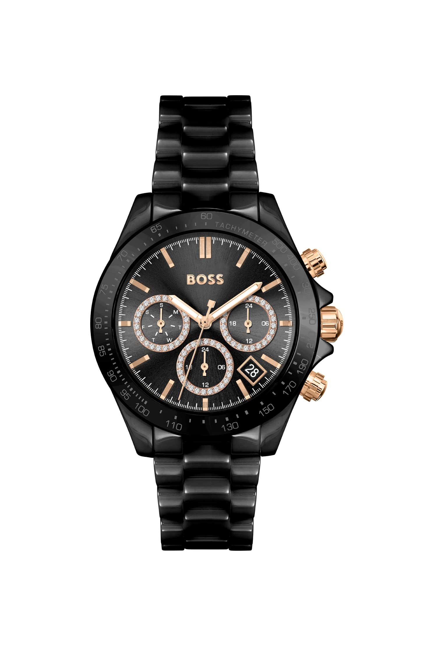 Hugo Boss Ceramic Novia Analog Black Dial Women Watch-1502633, Black Band (B09RQZVW3Q) Amazon Price History, Amazon Price Tracker