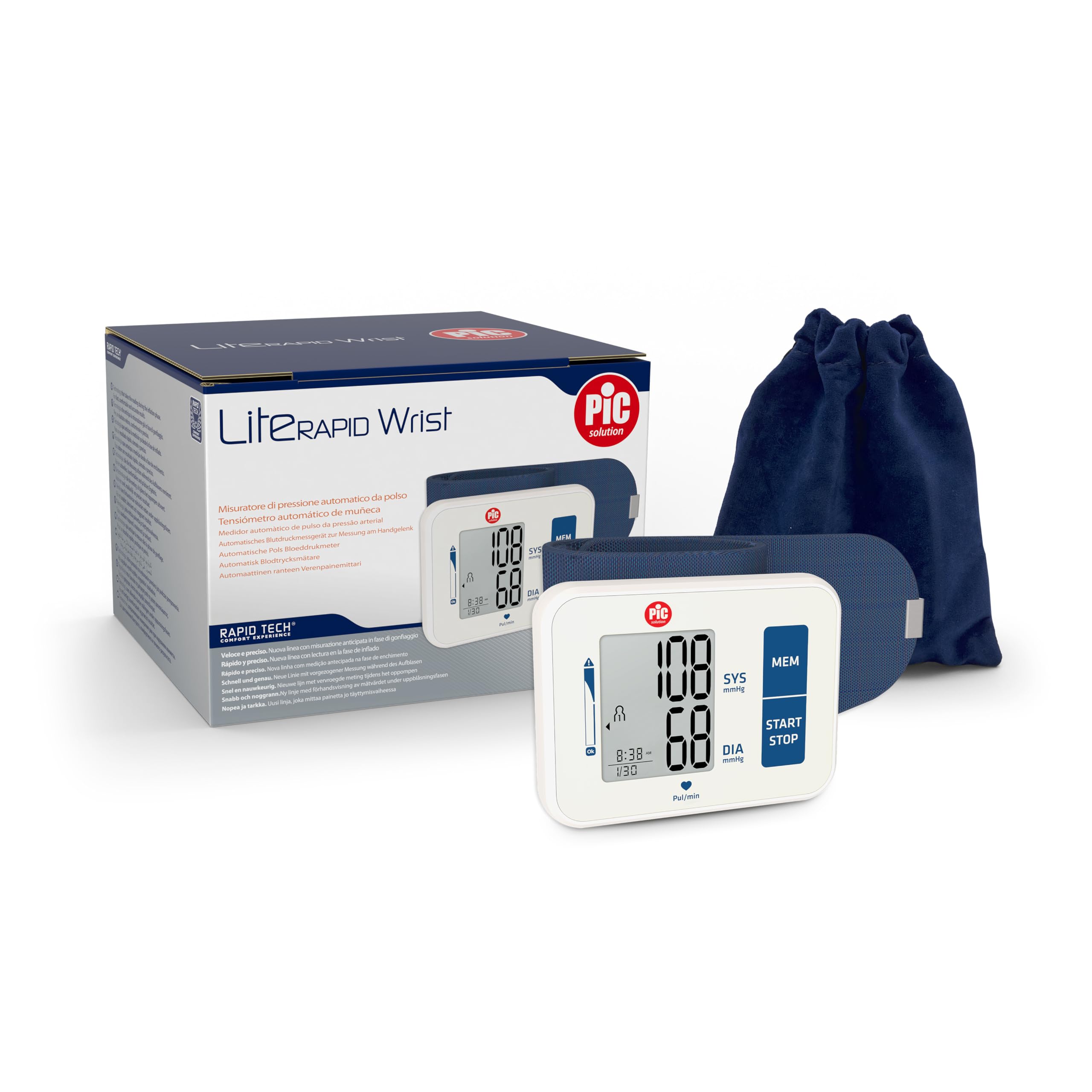 Pic Solution Pikdare - Monitor de presión arterial de muñeca Literapid