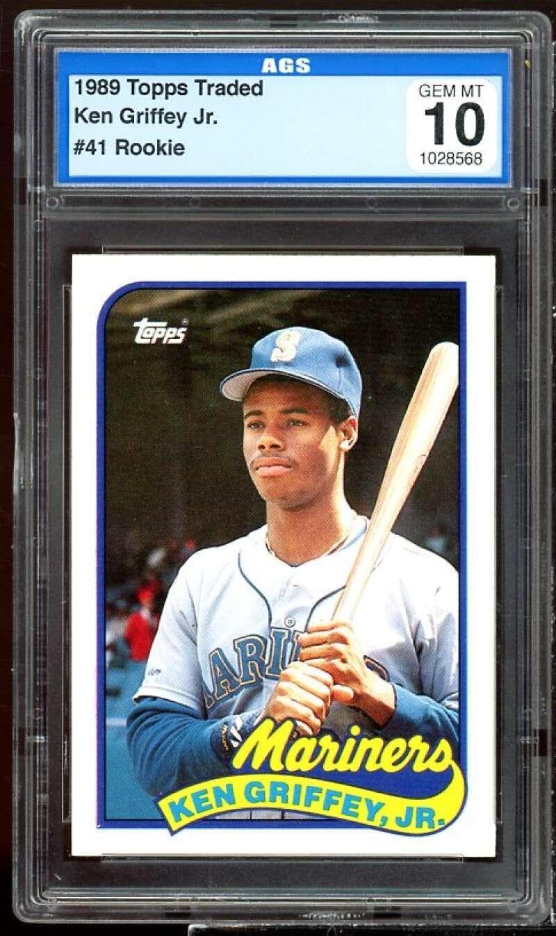Ken Griffey Rookie Card 1989 Topps Traded #40T AGS 10 GEM MT - Baseball Slabbed Rookie Cards