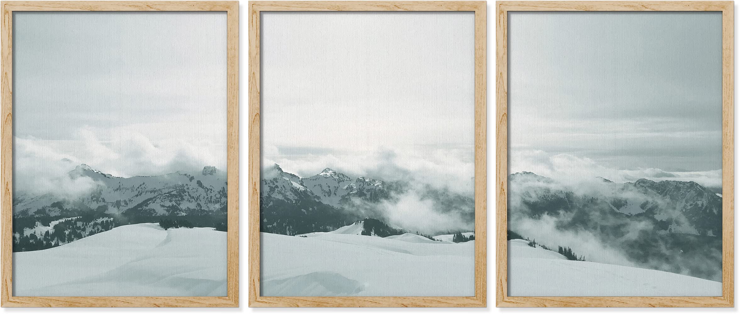 Amazon.com: SIGNWIN Poster Set Winter Fall Arctic Snow Mountain
