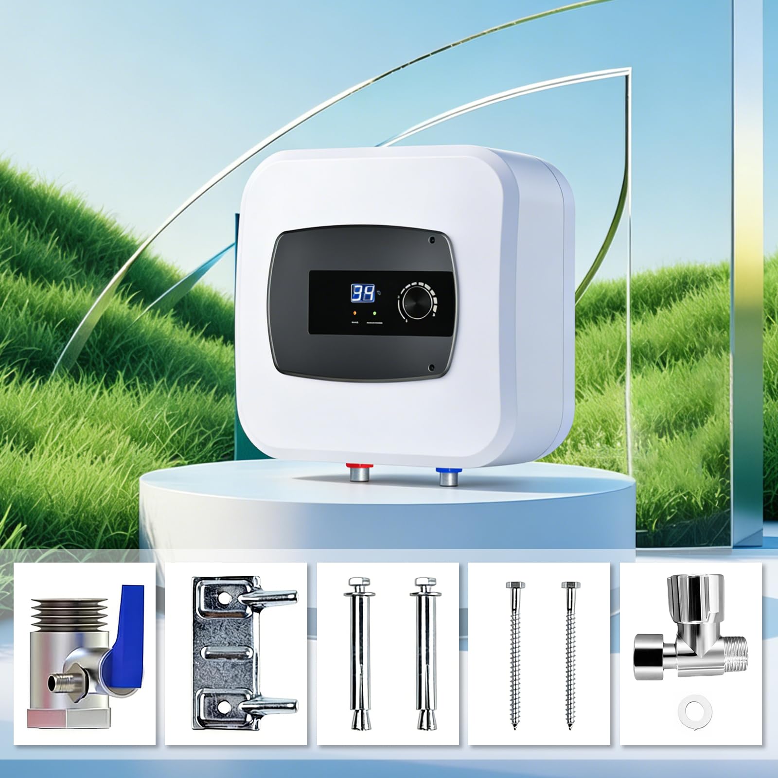 Elektrischer Warmwasserboiler 15 Liter, 1500W Warmwasserboiler