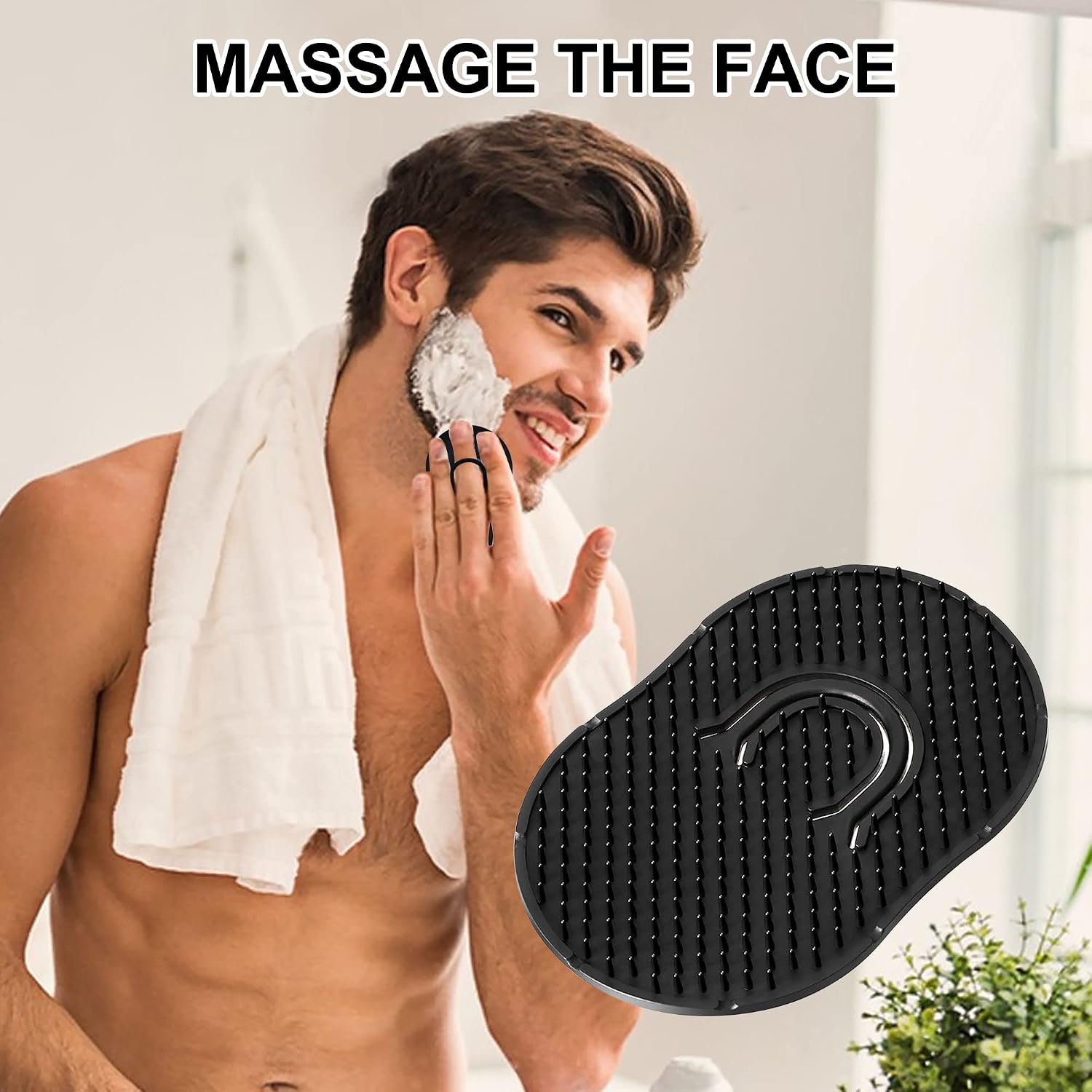 Soft 'N Style 4 Packs Pocket Palm Combs, Shampoo Comb, Massager Hair Brush Comb, Scalp Massager Brush Comb (Black)