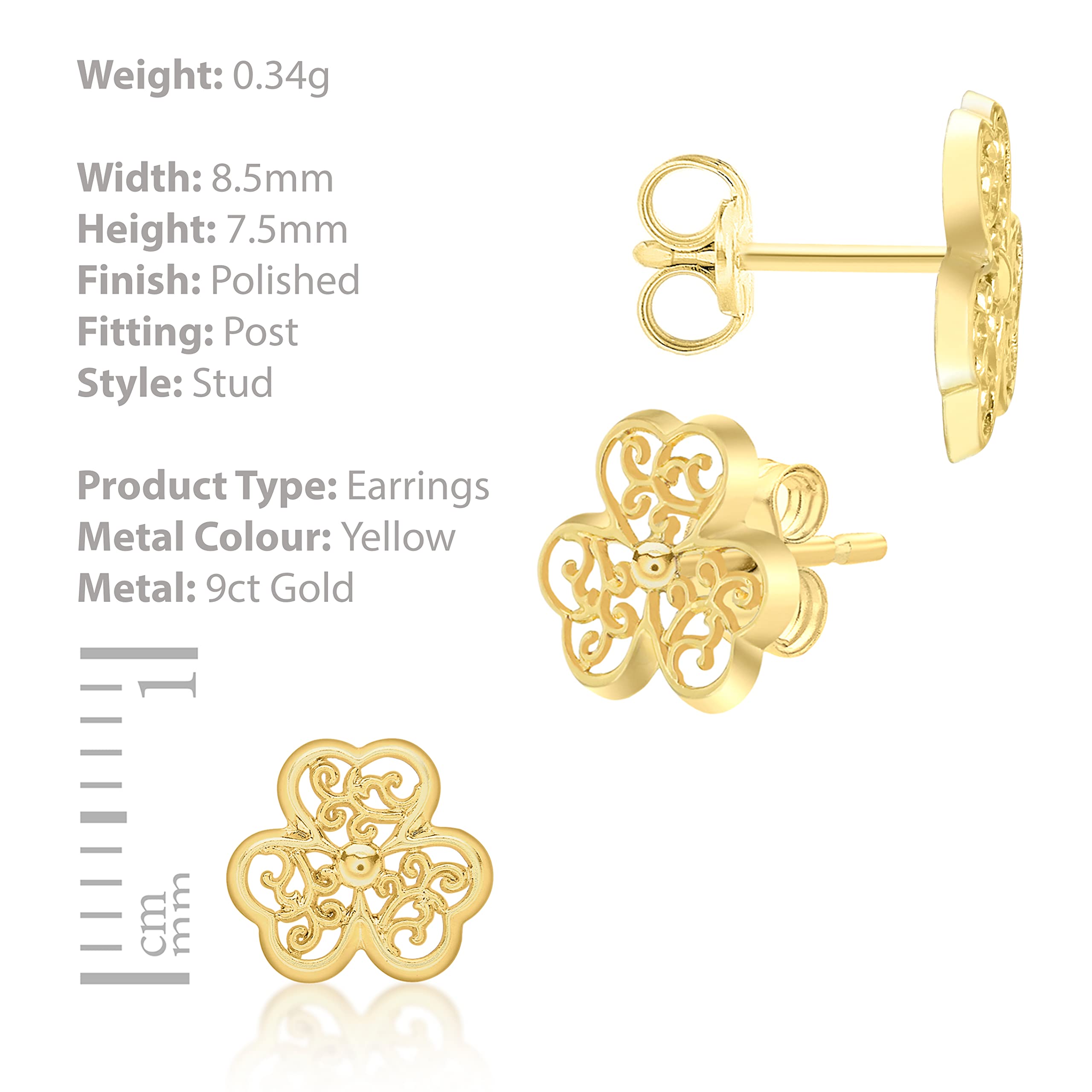 Pendientes de mujer con oro amarillo