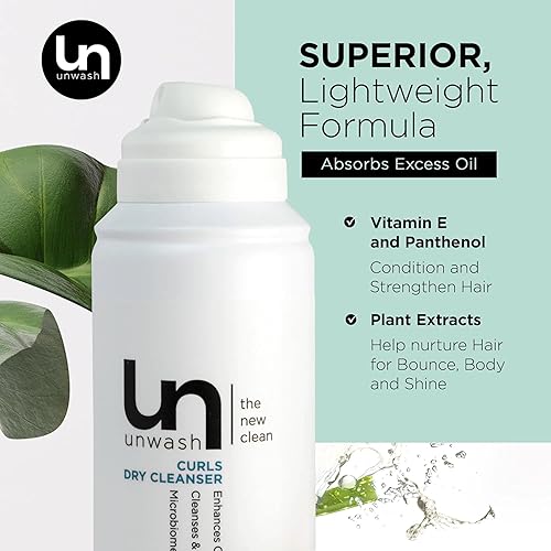 Miniatura 7 de Unwash Limpiador seco para rizos – Fórmula ligera, limpia y añade volumen, mejora los rizos, sin residuos, para cabello rizado, libre de crueldad,