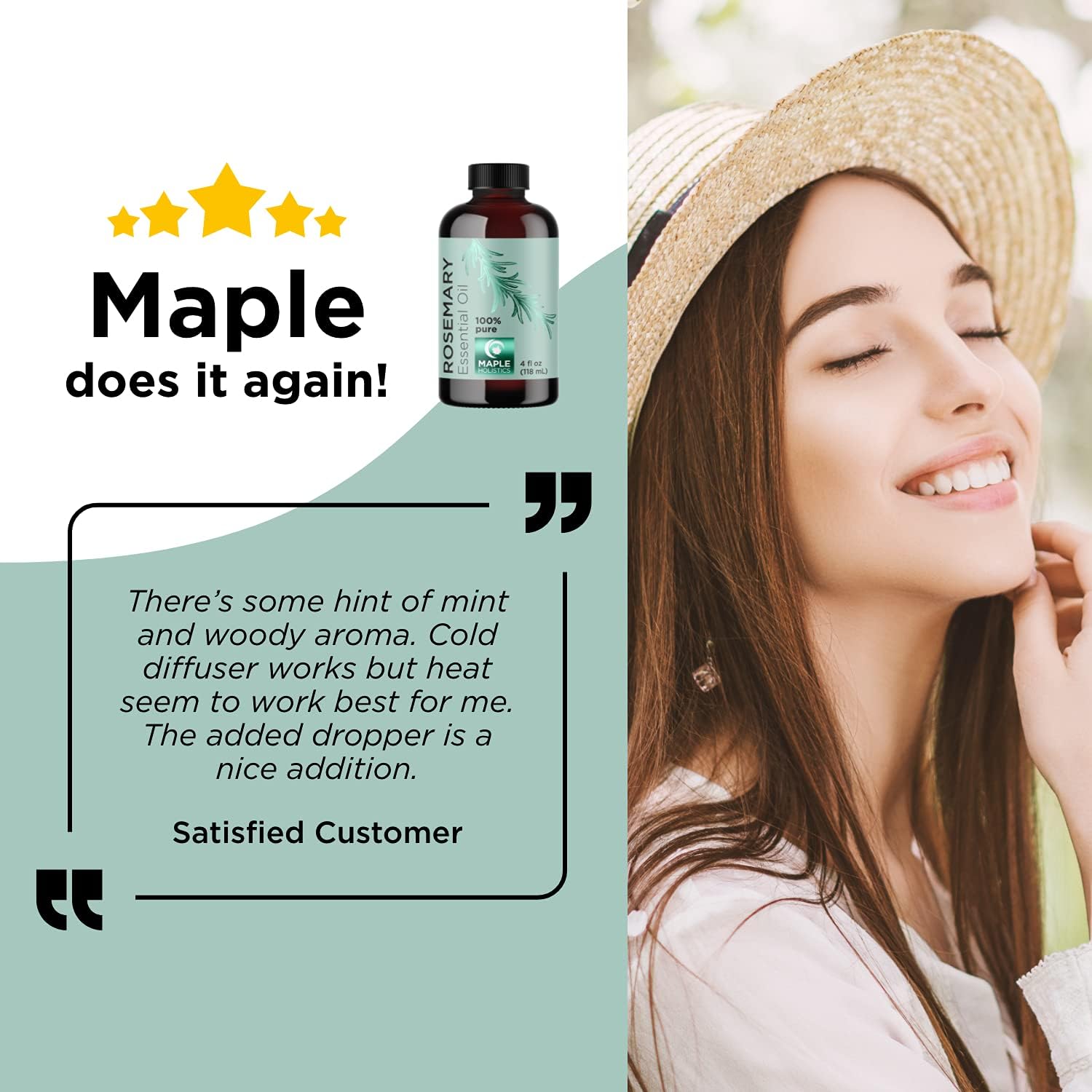 Undiluted Rosemary Essential Oil with Dropper - Topical Rosemary Oil for Hair Skin and Nails and Refreshing Aromatherapy Oils for Diffuser - Pure Rosemary Essential Oils for Diffusers for Home 4oz : Health & Household