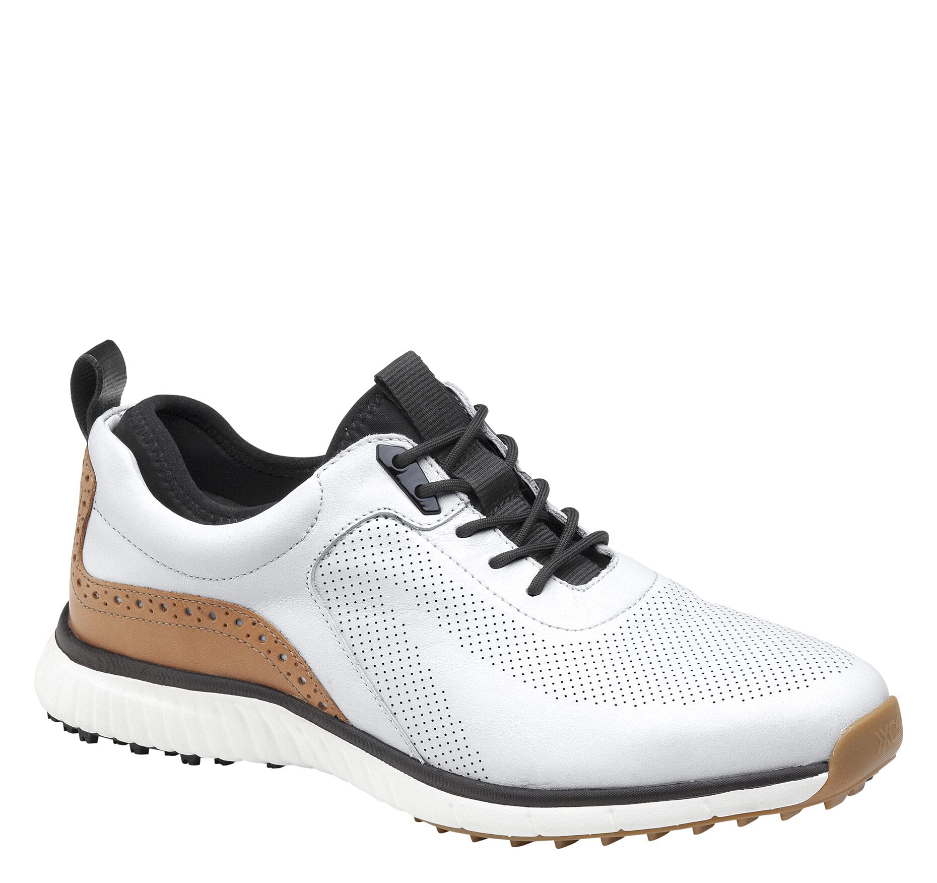 Johnston & Murphy Men's XC4 H1-Luxe Size 14 White Leather Hybrid Golf Shoes