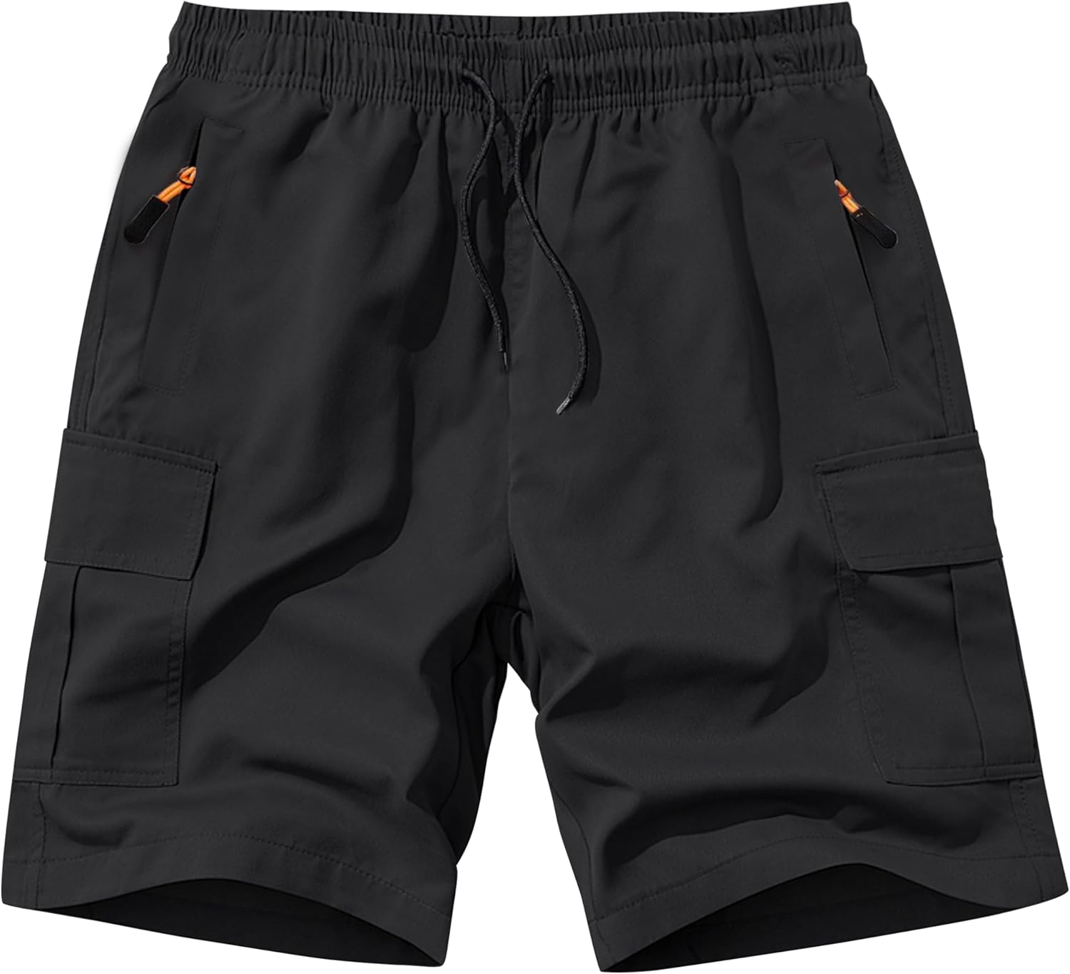 SHOOYING Boys Cargo Shorts Quick Dry Athletic Zipper Shorts Sets - Image 2