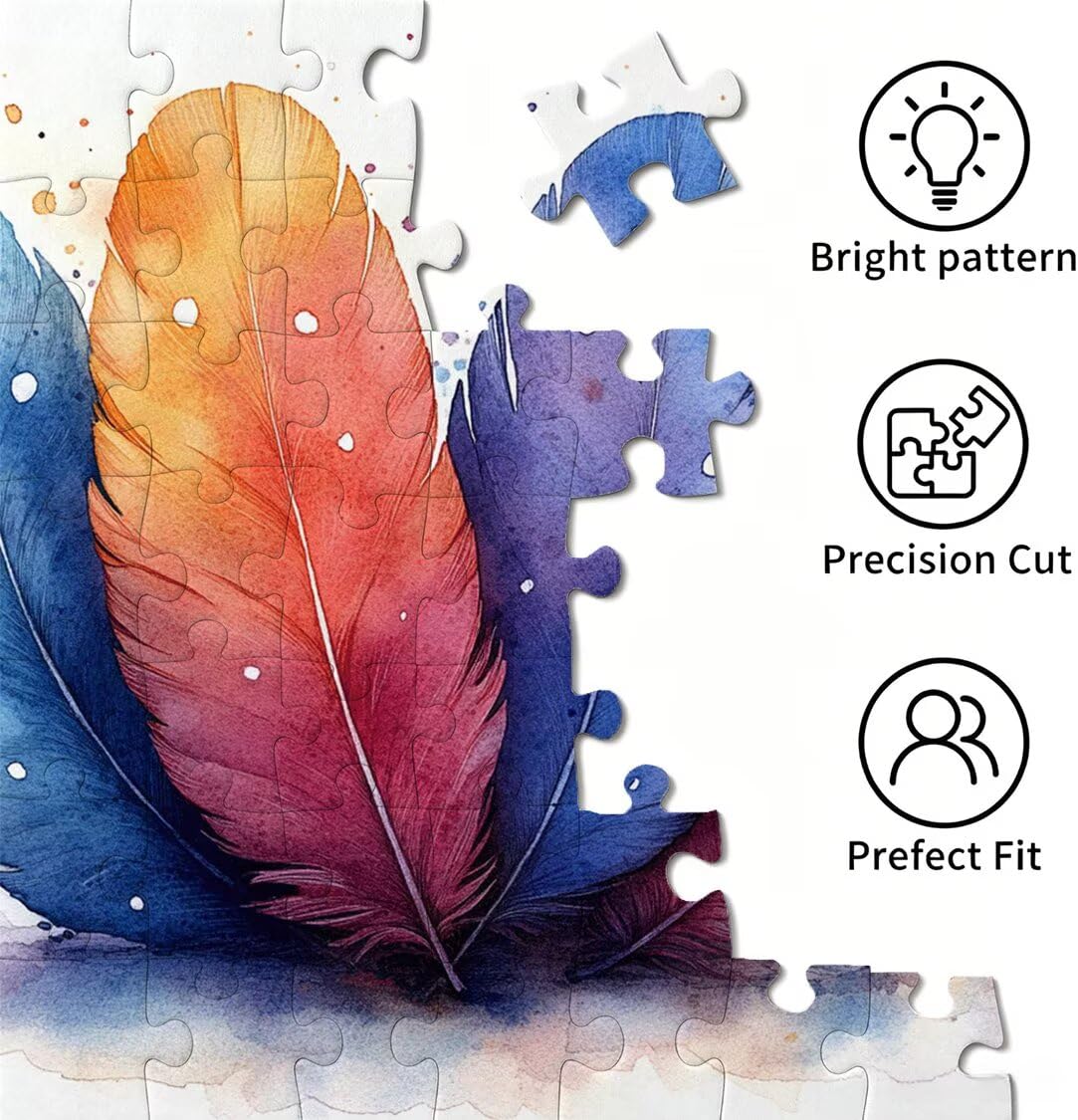 Puzzle 4000 sztuk 141 x 87 cm, puzzle dla dorosłych abstrakcyjne pióra, n