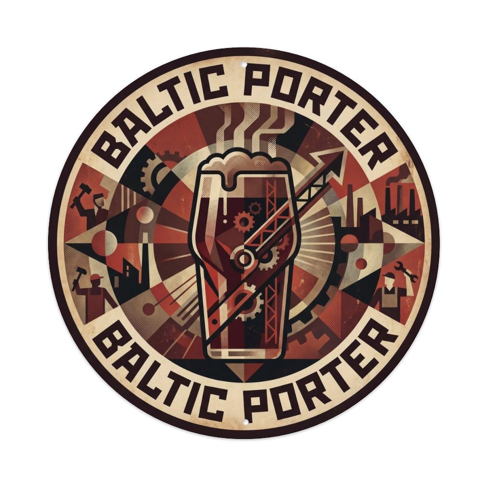Old School Baltic Porter Brewery Culture Festival Brew Metal Tin Sign