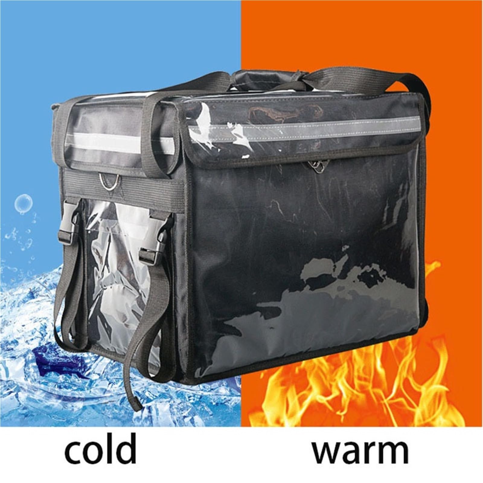 Mochila Delivery,Bolsa Termica Pizzas Bloqueo De Hombro Antirrobo 40 litros A Prueba Agua Gabinete Aislado Alimentación Alimentos Contenedor Caja Entrega Retención(Black)
