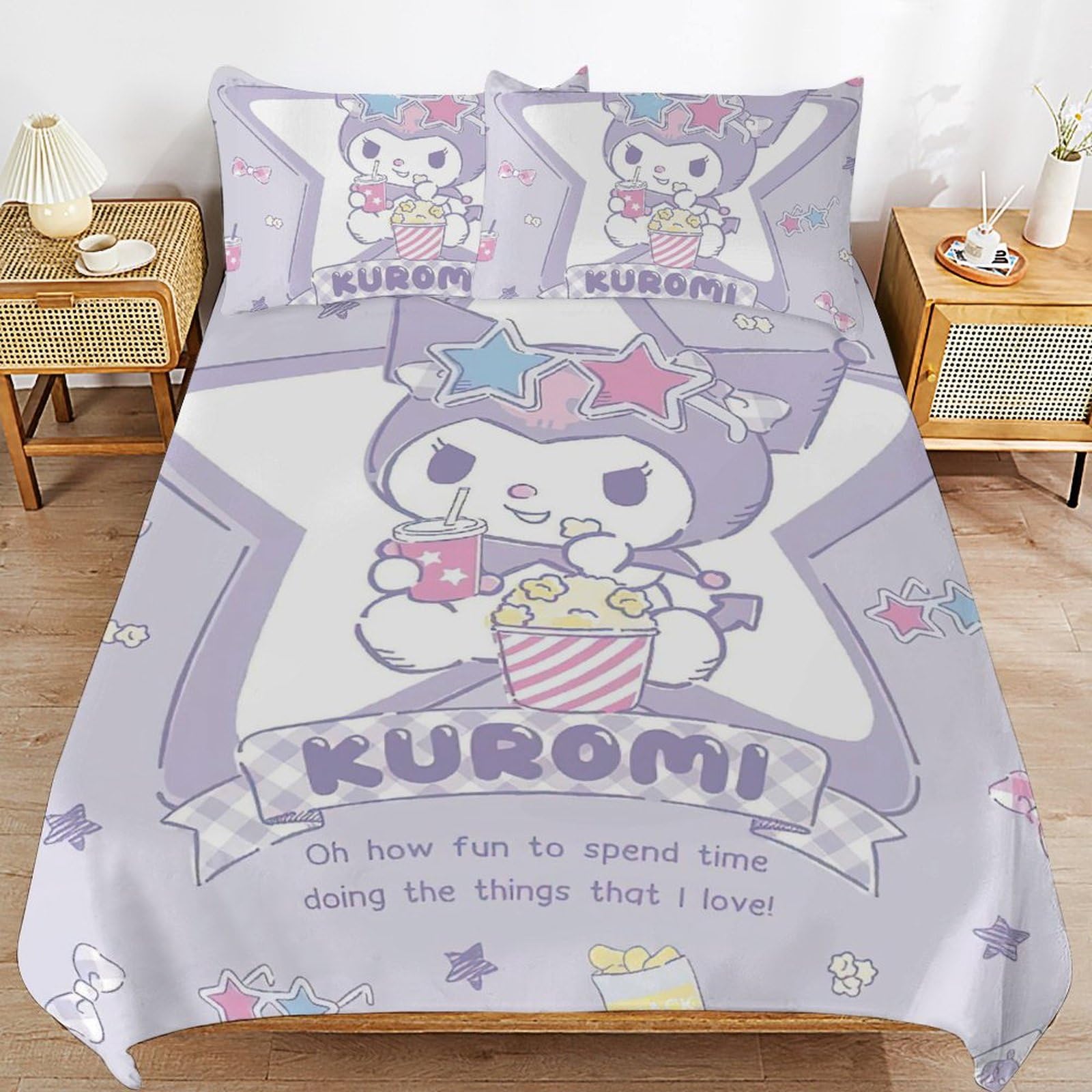 Amazon｜クロミ ちゃん ベッド3点セット 布団カバー シングル 3点