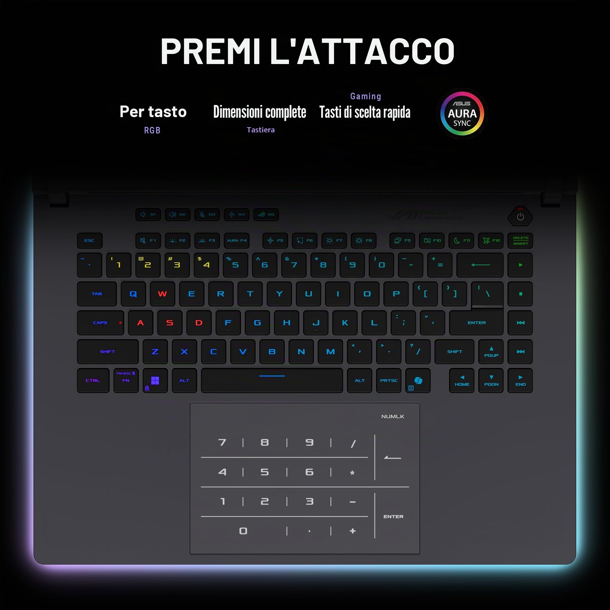 ASUS ROG Strix G16 (2025) Gaming Laptop, 16 pollici ROG Nebula Display 16:10 2.5K 240Hz/3ms, GPU NVIDIA® GeForce RTX™ 5070 Ti, processore Intel® Core™ Ultra 9 275HX, 32 GB DDR5, SSD da 1 TB, Wi-Fi 7