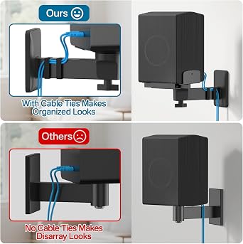 Speaker Wall Mounts for Samsung HW-Q Speakers - Adjustable Dual Side Clamp SWA-9500s Rear Speaker Mount for HW-Q990D/Q990C/Q930C/Q900C/Q800C More 5–11