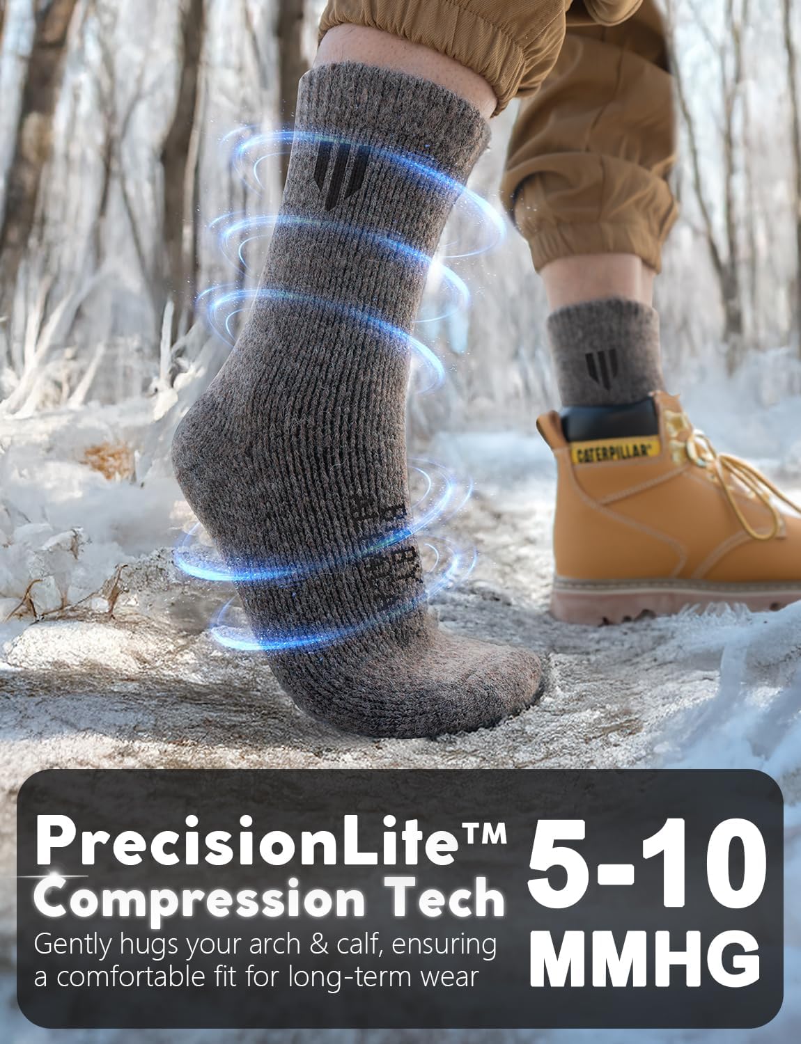 Alpaca Wool Crew Socks Men and Women,Thick Thermal Winter Cold Weather Hunting Hiking,Moisture Wicking Cushioned - Image 5