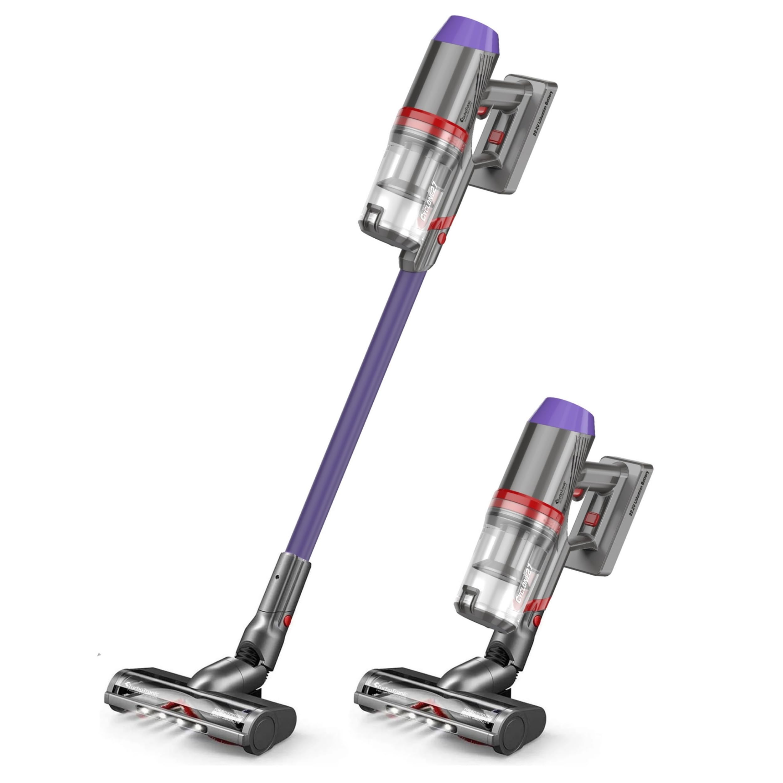  TurboTronic C27 - aspiratore a vento portatile senza cables - aspirapolvere elettrico adibuo baglosso - Purpureo
| Turb