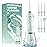Water Flosser for Teeth Cleaning and Flossing, 5 Modes Rechargeable Cordless Oral Irrigator 320ml Water Tank Teeth Cleaner, IPX7 Waterproof Portable Electric Dentel Flossers for Home and Travel,Green