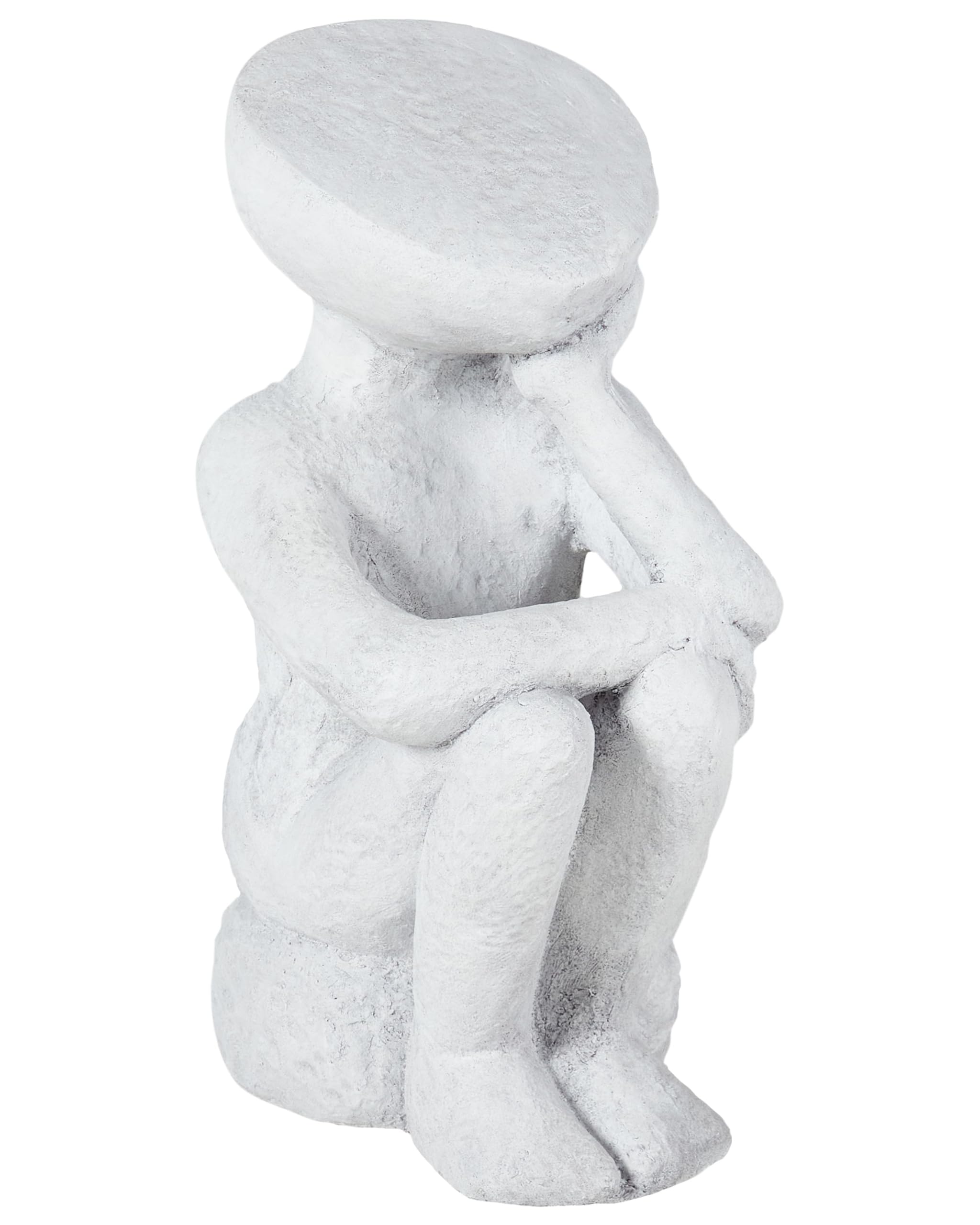 Beliani Figurine Décorative MgO Intérieur Extérieur Accessoire de Jardin Gris Fria