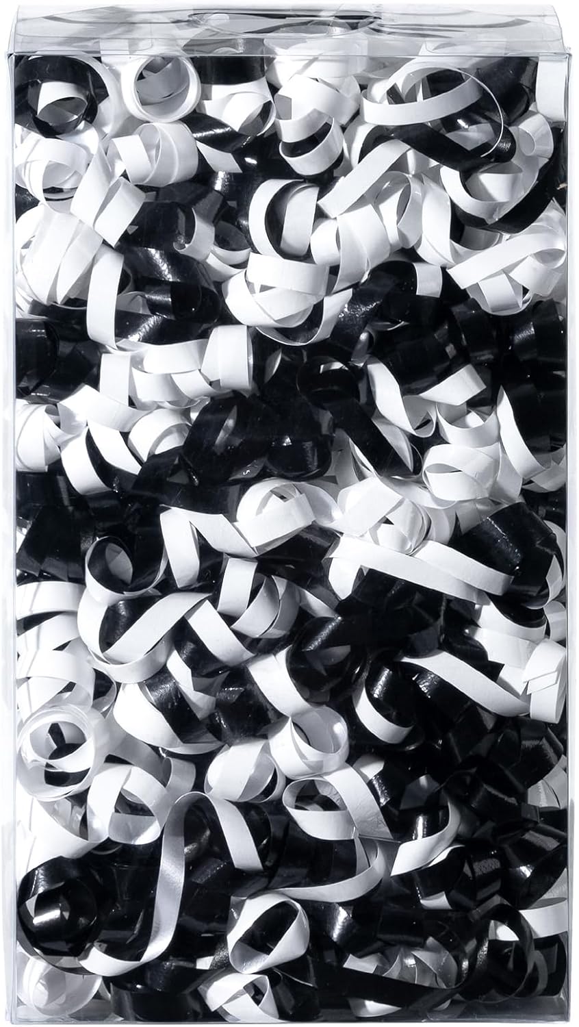 WRAPAHOLIC 12-Count Self-Adhesive Curly Bows Gift Wrap Accessory - Black/White Curly Bows, Perfect for Christmas, Birthday, Holiday, Party Favors Decorations - Image 7