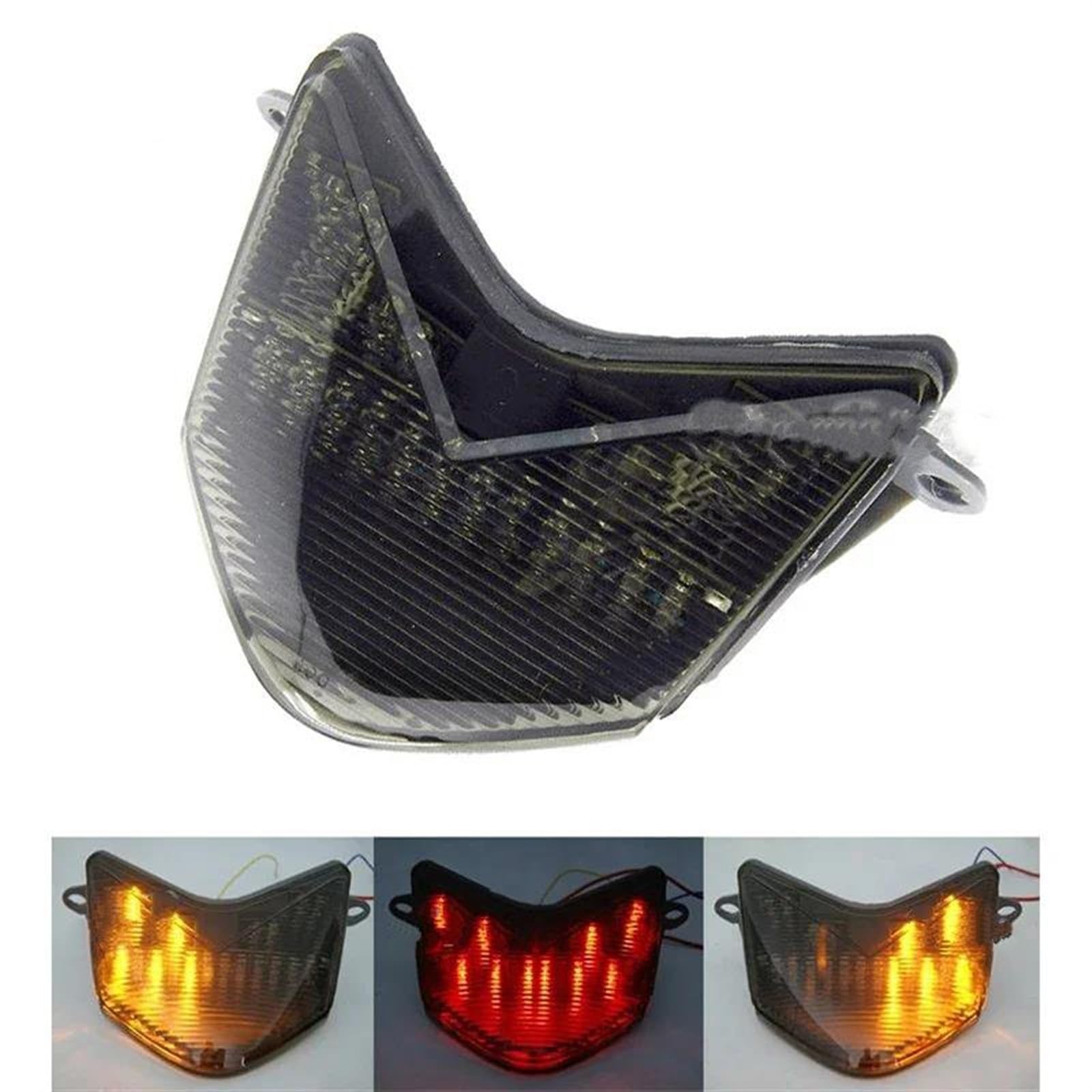 Feu Stop Feu Arrière De Moto, Clignotant, Feu De Freinage Intégré pour K&awasaki pour Ninja ZX 636 6R ZX6R ZX6RR ZX10R Z750S ZR750 2005 2006 Clignotants