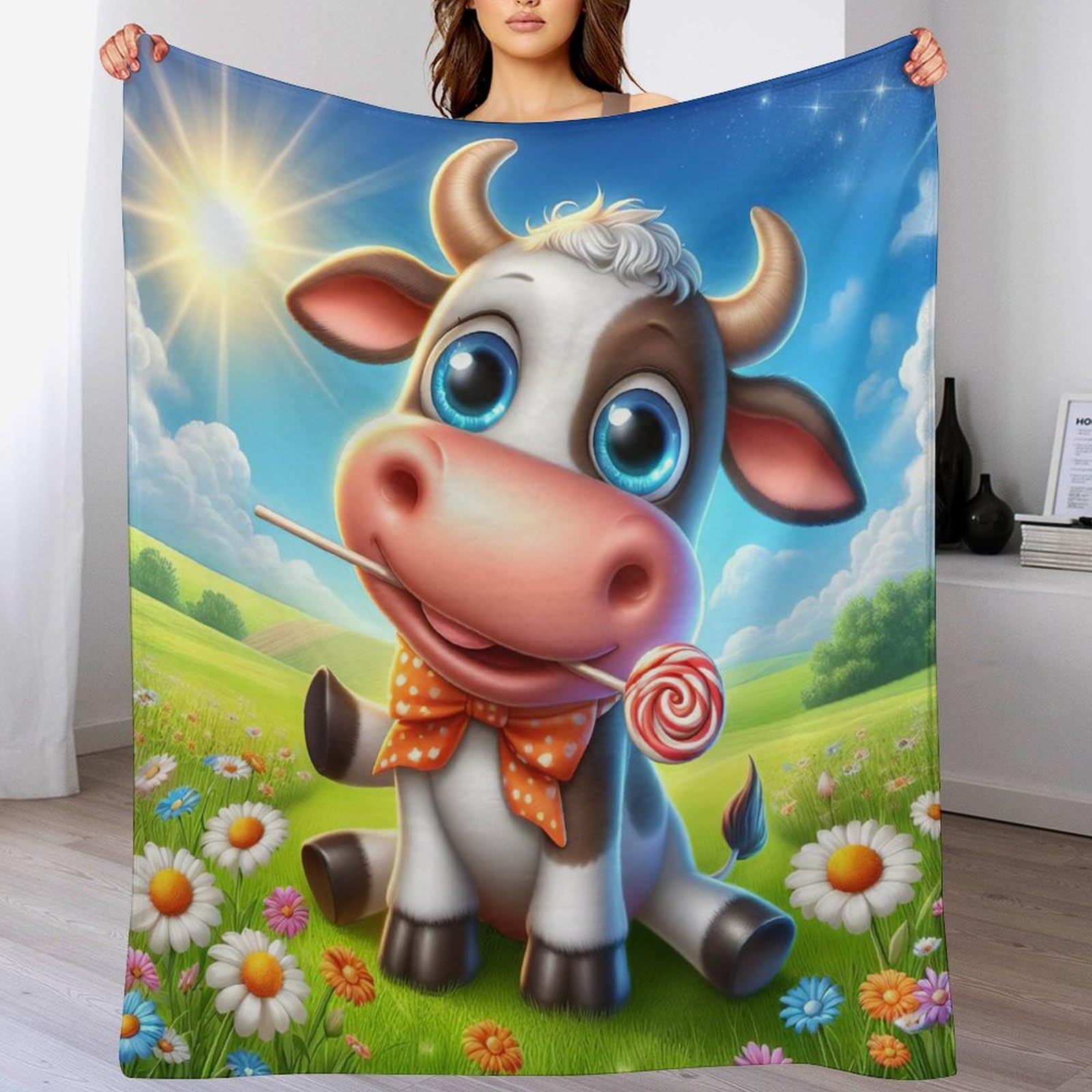Couverture polaire vache chaude pour créer un nid douillet réconfortant