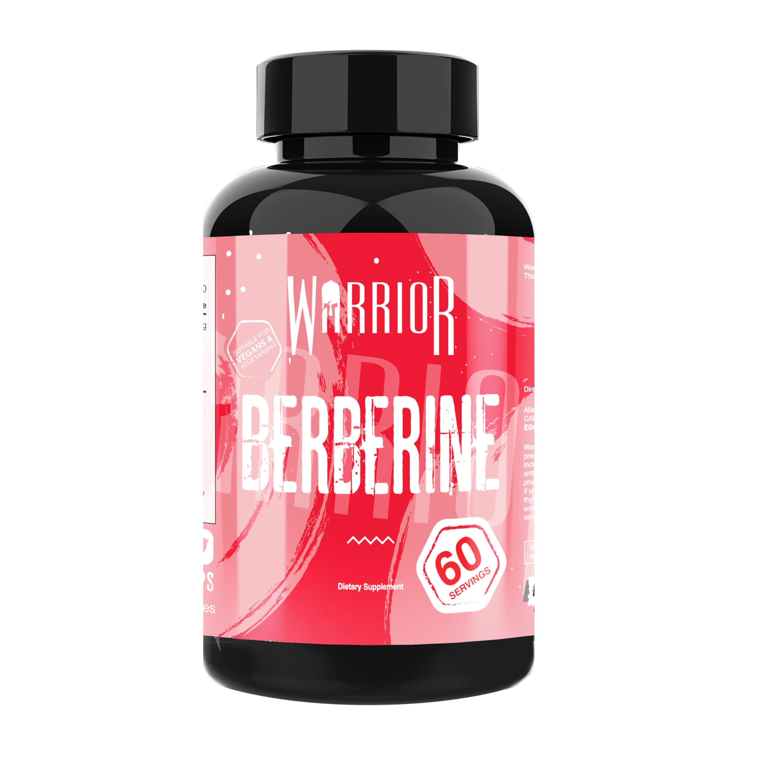 Warrior Berberine Supplement 500mg – High Strength Berberine HCL for Blood Sugar, Carb Control & Insulin Sensitivity Support – Glucose Disposal Agent (GDA) – 60 Capsules, Made in the UK