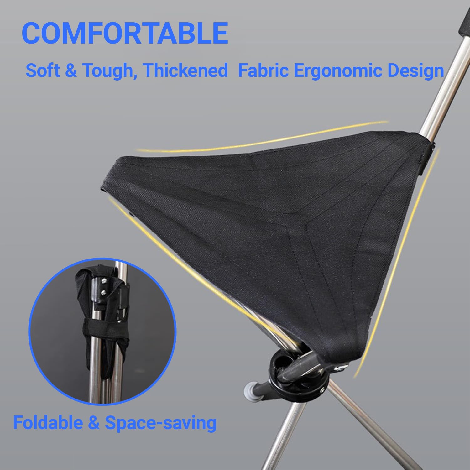 Bastón de senderismo con asiento, silla plegable portátil antideslizante de bastón, silla de viaje de montañismo para senderismo al aire libre y ancianos