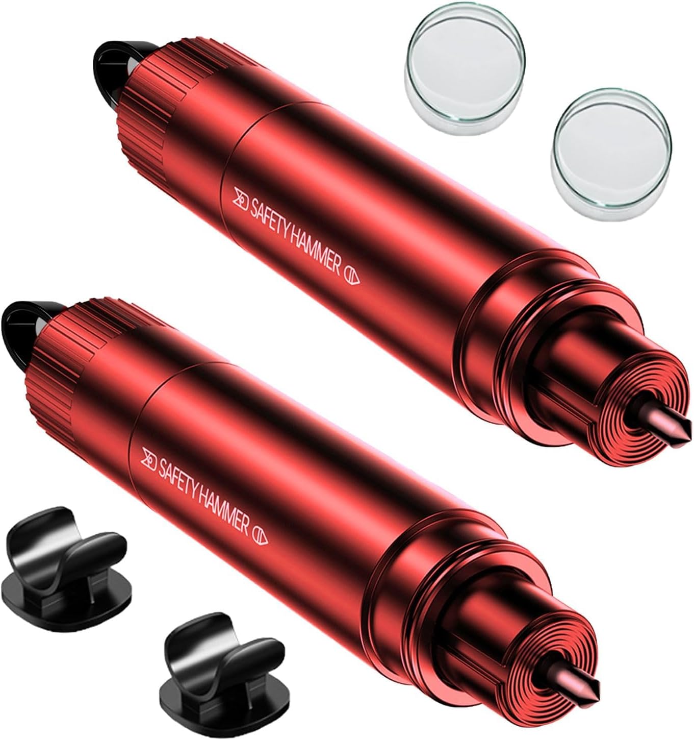2-Pack Emergency Car Hammers with Seatbelt Cutter – 2-in-1 Portable Mini Safety Hammer, Multi-Functional Auto Glass Smasher for Car/Bus Rescue,Rot