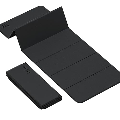 1/2 Inch Extra Thick Yoga Mat Pilates Equipment, 69"x24" Odorless Workout Mats for Home Gym, Non-slip Exercise Mats for Women Men Home Workout, Foldable Yoga Mats for Travel Camping Sleeping - Charcoal