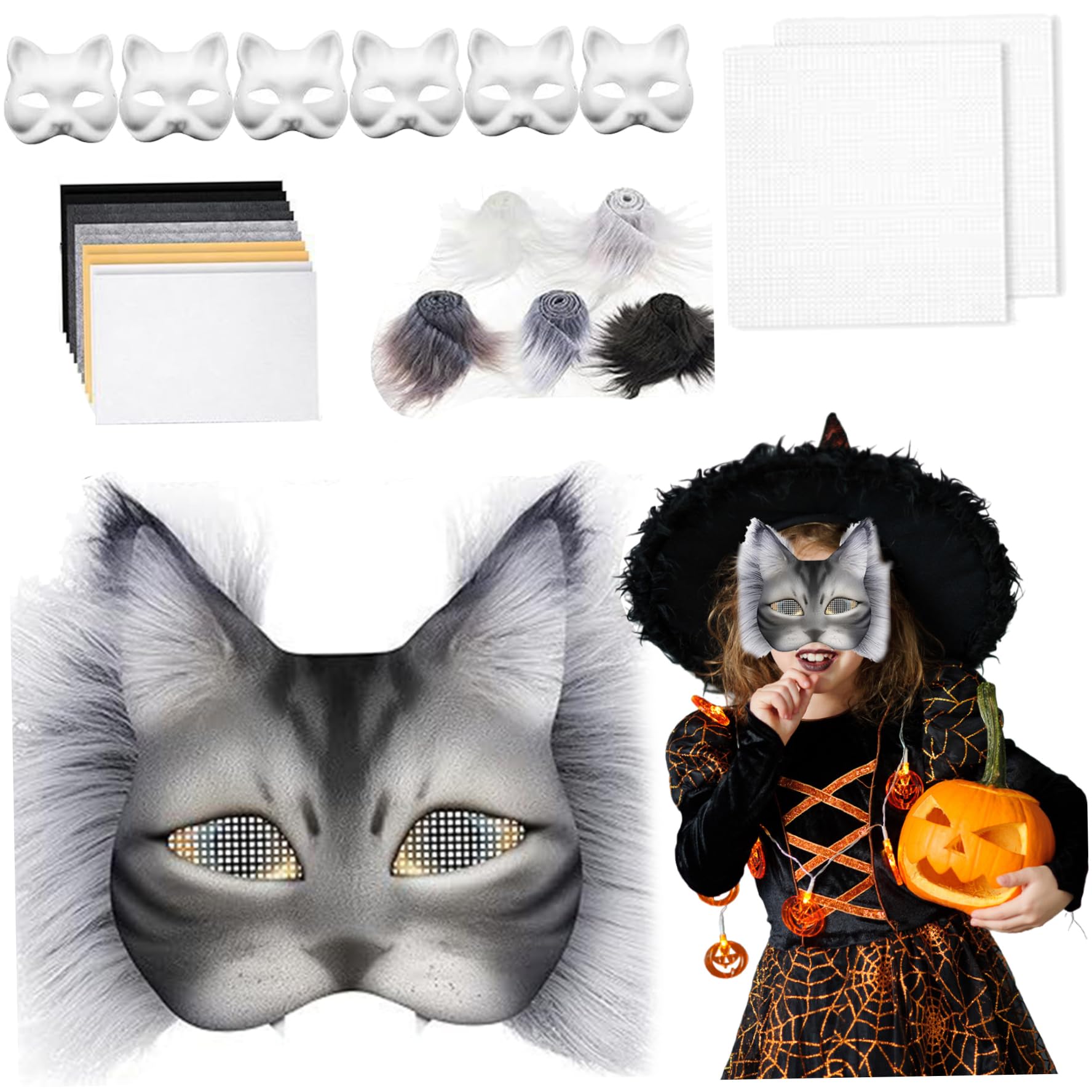 Kit de máscara de gato Therian para solucionar disfraces incómodos en festivales escolares