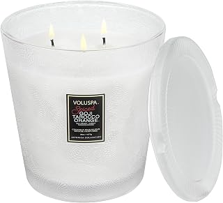 VOLUSPA Spiced Goji & Tarocco Orange Hearth Glass Jar Candle
