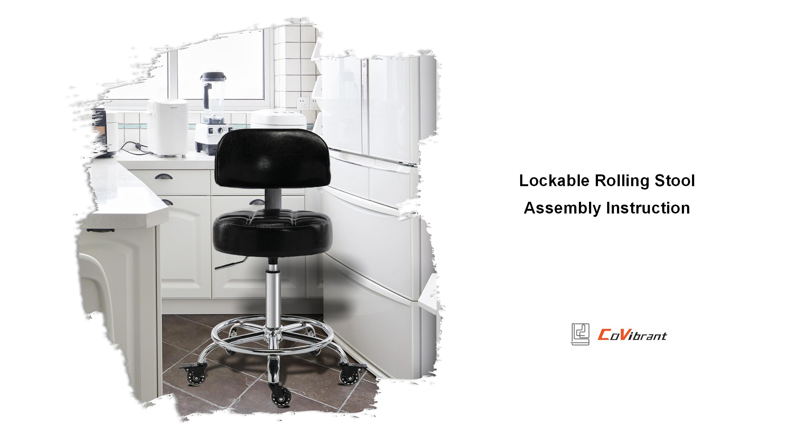 Amazon.com: CoVibrant Lockable Stool with Back and Foot Rest