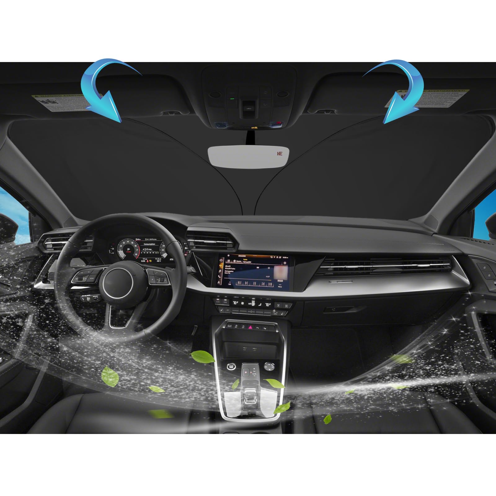 SKTU Pare-Soleil Audi A3 8V / 8Y 2014-2024 – Pliable, Anti-UV, Protection Chaleur – Sur-Mesure