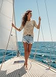 Dokotoo Femmes Été Manche courte Crochet Tops Floral Hollow Out Twit Sweater Beach Outfits de vacances Resort Wear