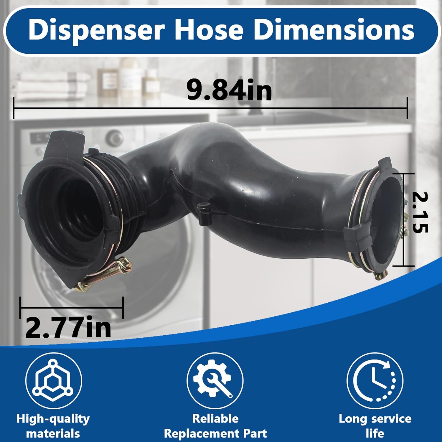 Replacement for LG Kenmore 4738ER1004B Washer Dispenser Hose – Compatible with Select Washing Machine Models – Replaces AP4436600, 1267576, AH3523347, EA3523347, PS3523347