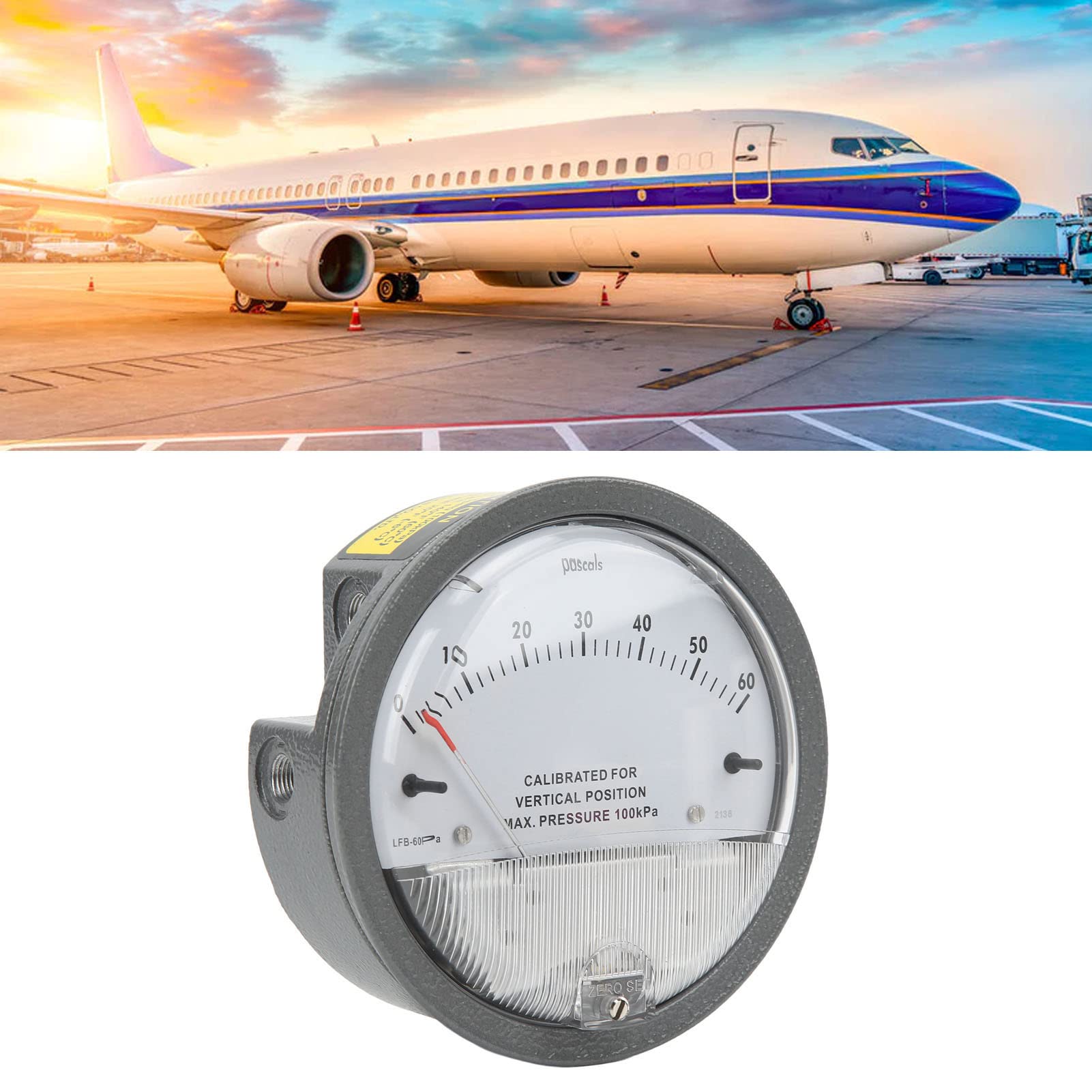Misuratore di pressione differenziale intelligente misuratore di pressione intelligente con puntatore e scala per microelettronica aerospaziale hvac plastica in plastica grigio