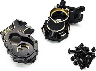 Treal Brass Inner Front Portal Covers Drive Housing Compatible with TRX4 TRX-4/TRX-6 Crawler RC Car (2) pcs -Black