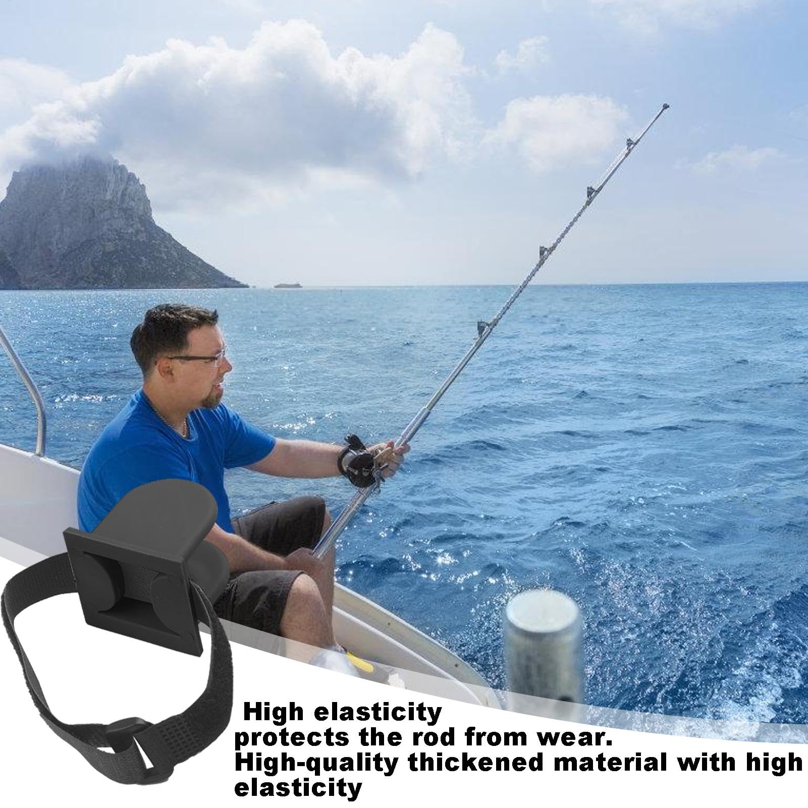 Fishing Rod Support Holder, Boats Adjustable Fishing Rod Holder, Fishing Equipment, Fishing Rod Support Bracket, Fishing Rod Rack Holder Fishing Pole Stand Bracket for Pier Railing and Boat Handrail